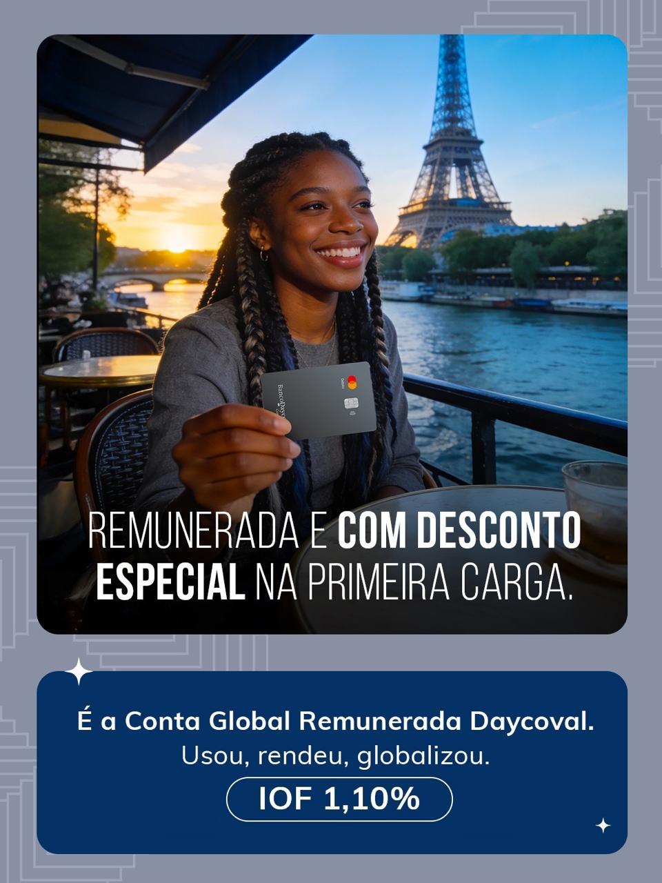 Conta Global Daycoval Remunerada com benefício informado na primeira carga